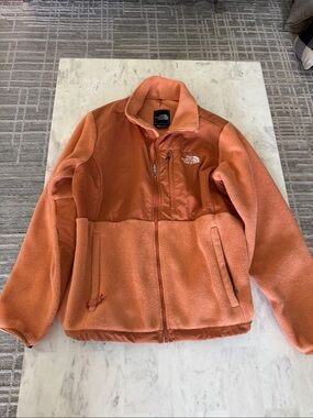 The North Face Burnt Orange Fleece Jacket with Chest Panel